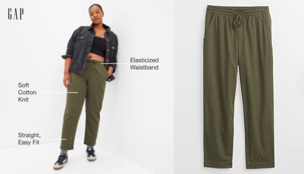 Purchase GAP Women's Easy Straight Pull-on Pants on Amazon.com
