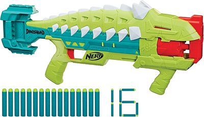 Purchase NERF DinoSquad Armorstrike Dart Blaster, 8-Dart Rotating Drum, 16 Darts, Indoor and Outdoor Games, Drop Grip, Dart Storage, Anklyosaurus Dinosaur at Amazon.com