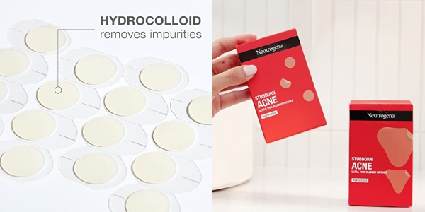 Purchase Neutrogena Stubborn Acne Pimple Patches, Acne Treatment for Face, Ultra-Thin Hydrocolloid Spot Stickers Provide Optimal Healing for Pimples, 24 Patches on Amazon.com