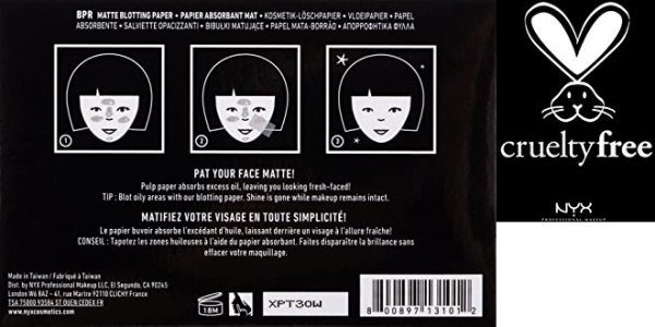 Purchase NYX PROFESSIONAL MAKEUP Matte Blotting Paper on Amazon.com
