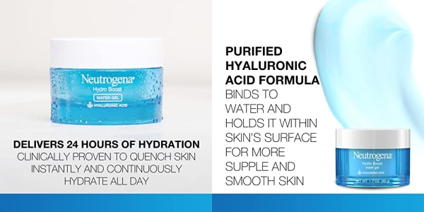 Purchase Neutrogena Hydro Boost Hyaluronic Acid Hydrating Water Gel Daily Face Moisturizer for Dry Skin, Oil-Free, Non-Comedogenic Face Lotion on Amazon.com