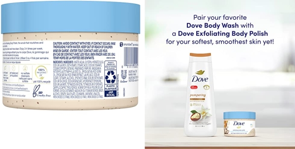 Purchase Dove Exfoliating Body Polish Body Scrub That Nourishes Skin 10.5 oz on Amazon.com