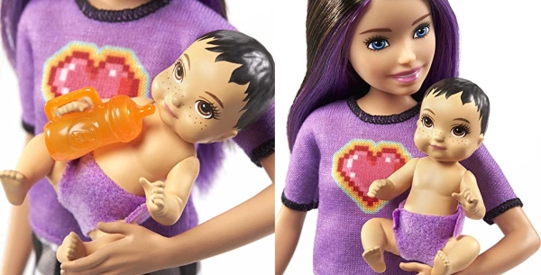 Purchase Barbie Babysitters Inc. Doll & Accessories Set with 9-in Brunette Skipper Doll, Baby Doll & 4 Storytelling Pieces on Amazon.com