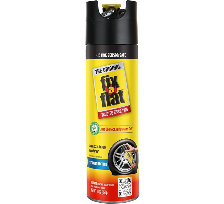 Purchase Fix-A-Flat S60420 Aerosol Emergency Flat Tire Repair and Inflator, for Standard Tires, Eco-Friendly Formula, Universal Fit for All Cars, 16 oz. at Amazon.com