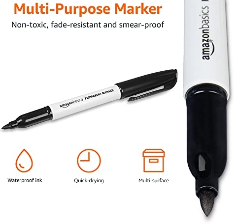 Purchase Amazon Basics Fine Point Tip Permanent Markers - Assorted Colors, 24-Pack on Amazon.com