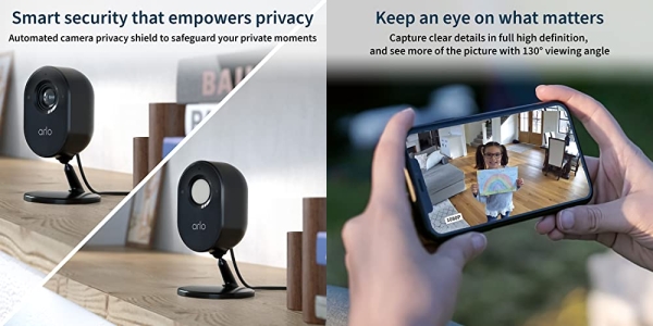 Purchase Arlo Essential Indoor Camera - 1080p Video with Privacy Shield, Plug-in, Night Vision, 2-Way Audio on Amazon.com