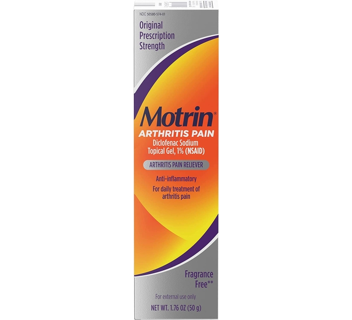 Motrin Arthritis Pain Relief Diclofenac Sodium Topical Gel 1, NSAID Cream, 1.76 Oz Jungle