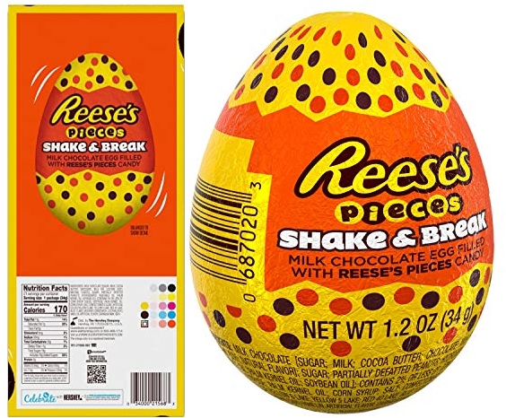 Purchase REESE'S PIECES Shake and Break Milk Chocolate Eggs Candy, Easter, 1.2 oz Packs (21 Count) on Amazon.com