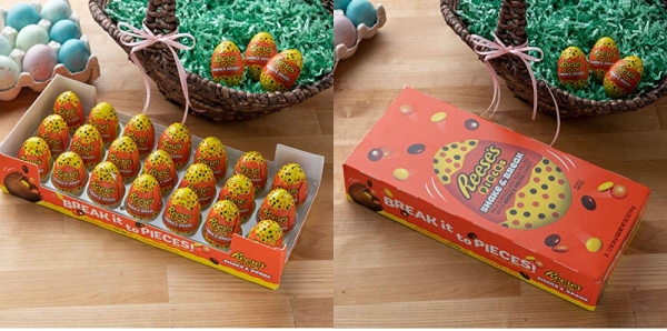 Purchase REESE'S PIECES Shake and Break Milk Chocolate Eggs Candy, Easter, 1.2 oz Packs (21 Count) on Amazon.com