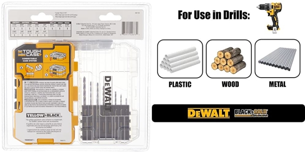 Purchase DEWALT Drill Bit Set, Black and Gold, 14-Piece (DWA1184) on Amazon.com
