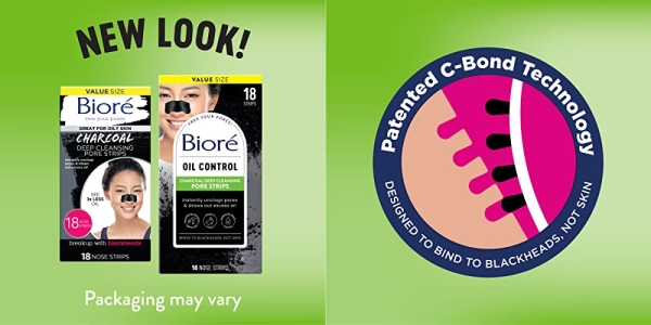 Purchase Bior Charcoal, Deep Cleansing Pore Strips, Nose Strips for Blackhead Removal on Oily Skin, with Instant Pore Unclogging, features Natural Charcoal, See 3x Less Oil, 18 Count on Amazon.com