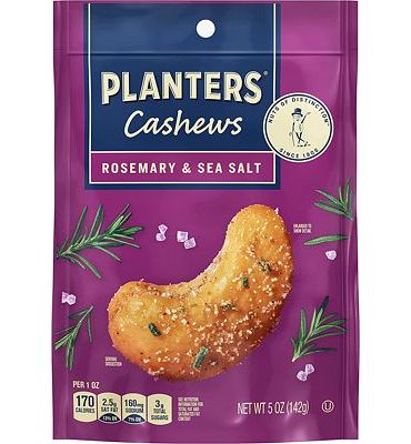Purchase PLANTERS Cashews Rosemary & Sea Salt, Party Snacks, 5 Oz Bag at Amazon.com