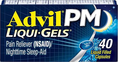 Purchase Advil PM Liqui-Gels Pain Reliever and Nighttime Sleep Aid - 40 Liquid Filled Capsules at Amazon.com