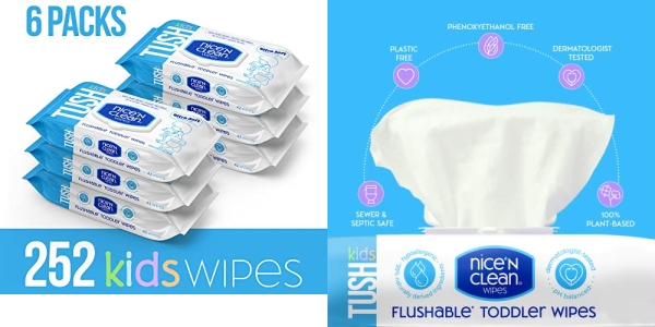 Purchase Nice 'N CLEAN Toddler Wipes 42ct (6-Pack), Great for Potty Training on Amazon.com