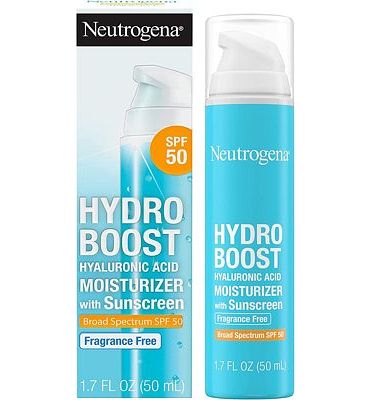 Purchase Neutrogena Hydro Boost Hyaluronic Acid Facial Moisturizer with Broad Spectrum SPF 50, Fragrance-Free, 1.7 fl. oz at Amazon.com