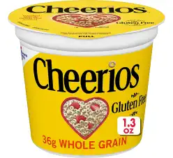 Original Cheerios Heart Healthy Cereal, Gluten Free with Whole Grain Oats, Single Serve Cups.