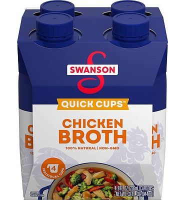 Purchase Swanson 100% Natural, Gluten-Free Chicken Broth, 8 Oz Quick Cups (Pack of 4) at Amazon.com