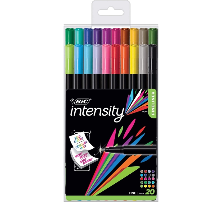 Purchase BIC Intensity Porous Point Pen, Stick, Fine 0.4 Mm, Assorted Ink And Barrel Colors, 20/pack at Amazon.com