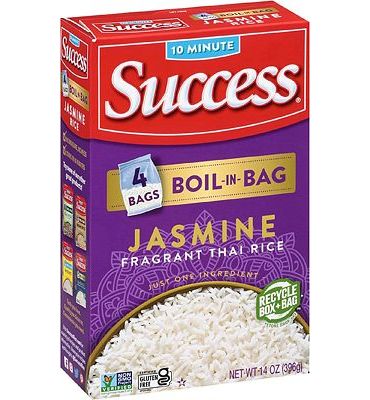 Purchase Success Boil-in-Bag Rice, Thai Jasmine Rice, Quick Rice Meals, 14-Ounce Box at Amazon.com