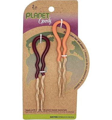 Purchase GOODY Planet French Hair Pins - 2 Pack, Orange & Maroon - Made from Eco-Friendly Bamboo Fabric that is Soft and Strong - for All Hair Types - Pain-Free Hair Accessories for Women and Girls at Amazon.com