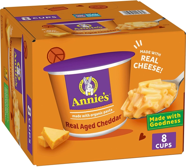 Purchase Annie's Real Aged Cheddar Microwave Mac & Cheese with Organic Pasta, 8 Ct, 2.01 OZ Cups at Amazon.com