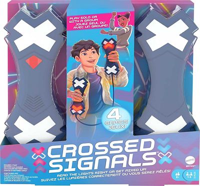 Purchase Mattel Games Crossed Signals Game for Kids & Adults, Electronic Game with Pair of Talking Light Wands, 1-4 Players at Amazon.com
