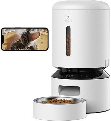 Purchase PETLIBRO Automatic Cat Feeder with Camera, 1080P HD Video with Night Vision, 5G WiFi Pet Feeder with 2-Way Audio, Low Food & Blockage Sensor, Motion & Sound Alerts for Cat & Dog Single Tray at Amazon.com