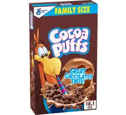 Cocoa Puffs, Chocolate Cereal with Whole Grains, 18.1 oz