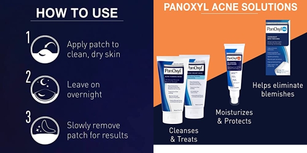 Purchase PanOxyl PM Overnight Spot Patches, Advanced Hydrocolloid Healing Technology, Fragrance Free, 40 Count on Amazon.com