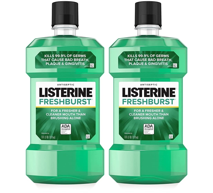Purchase Listerine Freshburst Antiseptic Mouthwash to Fight Bad Breath, 1 L, Pack of 2 at Amazon.com