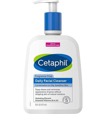 Purchase Cetaphil Face Wash, Daily Facial Cleanser for Sensitive, Combination to Oily Skin, NEW 16 oz, Fragrance Free, Gentle Foaming at Amazon.com
