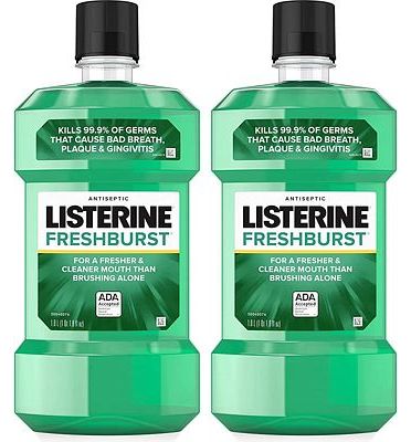 Purchase Listerine Freshburst Antiseptic Mouthwash to Fight Bad Breath, 1 L, Pack of 2 at Amazon.com