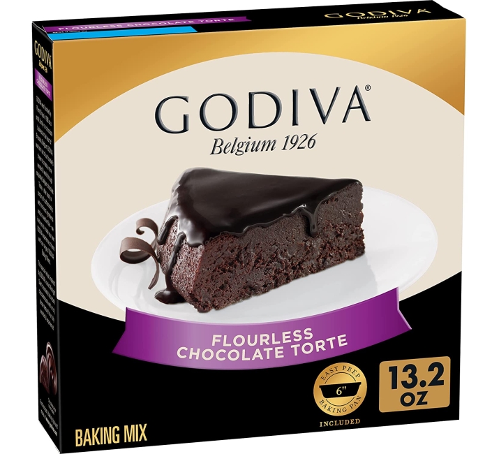 Purchase Godiva Gluten Free Flourless Chocolate Torte with Dark Chocolate Ganache Baking Mix, 13.2 oz. at Amazon.com