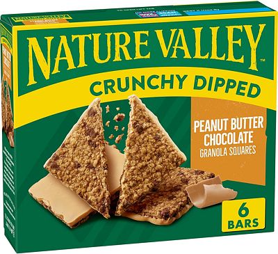 Purchase Nature Valley Crunchy Dipped Peanut Butter Chocolate Granola Squares 6 Count at Amazon.com