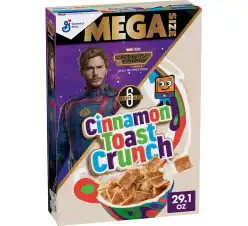 Original Cinnamon Toast Crunch Breakfast Cereal, Crispy Cinnamon Cereal, 29.1 oz. Mega Size Box