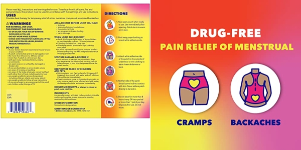 Purchase Midol Heat Vibes Menstrual Pain Relief Heat Patches for Menstrual Symptom Relief - 3 Count on Amazon.com