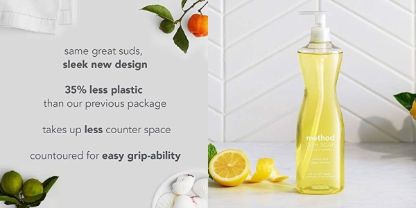 Purchase Method Gel Dish Soap, Lemon Mint, Biodegradable Formula, Tough on Grease, 18 Fl Oz on Amazon.com