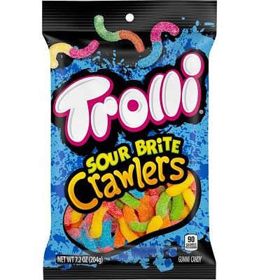 Purchase Trolli Sour Brite Crawlers, Original Flavored Sour Gummy Worms, 7.2 Ounce at Amazon.com