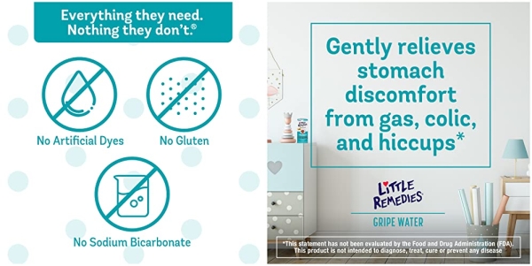 Purchase Little Remedies Gripe Water-No Alcohol, Sodium Bicarbonate, Artificial Color & Gluten Free-Safe for Newborns-4 oz Bottle on Amazon.com