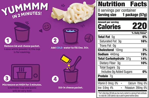 Purchase Annie's Homegrown White Cheddar Microwave Mac & Cheese with Organic Pasta, 8 Ct, 2.01 OZ Cups on Amazon.com