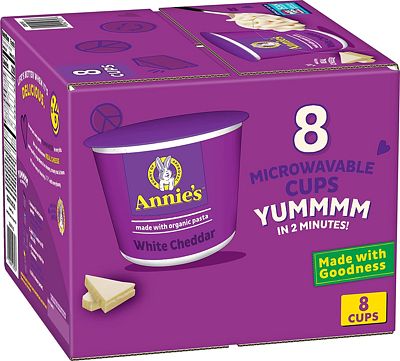Purchase Annie's Homegrown White Cheddar Microwave Mac & Cheese with Organic Pasta, 8 Ct, 2.01 OZ Cups at Amazon.com