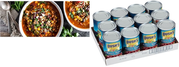 Purchase Bush's Best Canned Dark Red Kidney Beans, Source of Plant Based Protein and Fiber, Low Fat, Gluten Free, 16 oz (Pack of 12) on Amazon.com