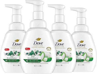 Purchase Dove Foaming Hand Wash Aloe & Eucalyptus Pack of 4 Protects Skin from Dryness, More Moisturizers than the Leading Ordinary Hand Soap, 10.1 oz at Amazon.com