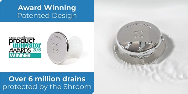 Purchase TubShroom Tub Drain Hair Catcher, Chrome - Drain Protector and Hair Catcher for Bathroom Drains, Fits 1.5