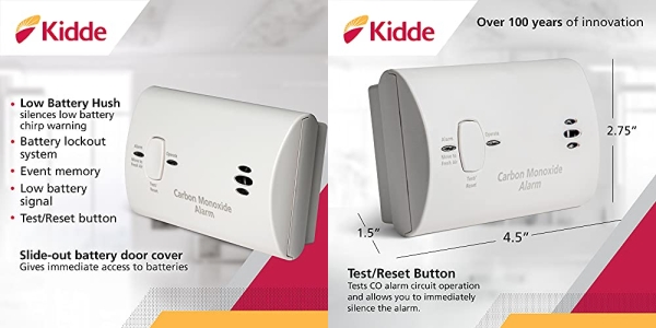 Purchase Kidde Carbon Monoxide Detector, Battery Powered with LED Lights, CO Alarm on Amazon.com