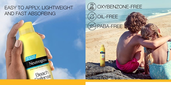 Purchase Neutrogena Beach Defense Sunscreen Spray SPF 30 Water-Resistant Sunscreen Body Spray SPF 30, 8.5 oz on Amazon.com