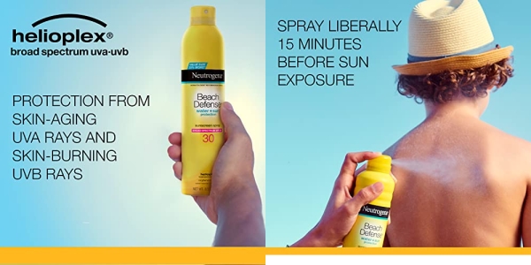 Purchase Neutrogena Beach Defense Sunscreen Spray SPF 30 Water-Resistant Sunscreen Body Spray SPF 30, 8.5 oz on Amazon.com