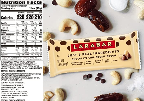 Purchase Larabar Chocolate Variety Pack, Gluten Free Vegan Fruit & Nut Bars, 18 ct on Amazon.com
