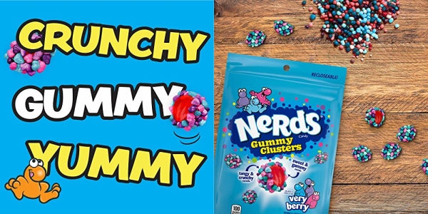 Purchase Nerds Gummy Clusters Candy, Very Berry, Resealable 8 Ounce Bag on Amazon.com