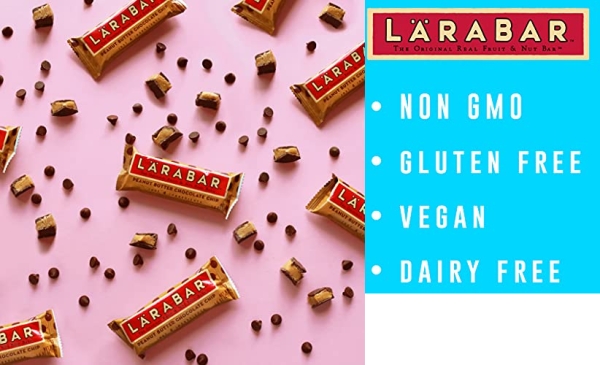 Purchase LARABAR Peanut Butter Chocolate Chip, Gluten Free Vegan Fruit & Nut Bar, 1.6 oz Bars, 18 Ct on Amazon.com